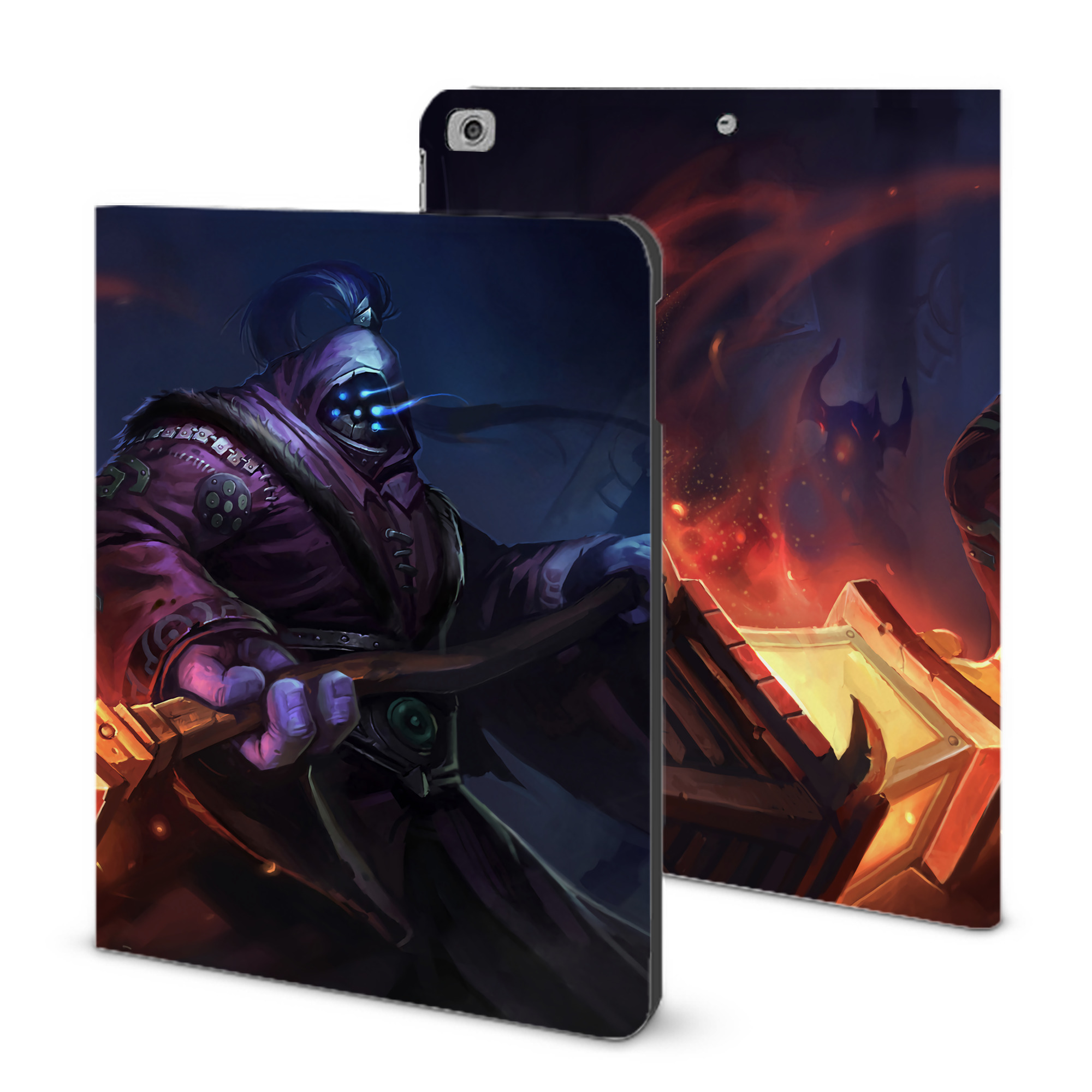 （画像用） リーグ・オブ・レジェンド League of Legends LOL IPad ケース ブック型 PUレザー TPU 耐衝撃 軽量 薄型 ペン収納なし 全面保護 IPad 各モデル対応